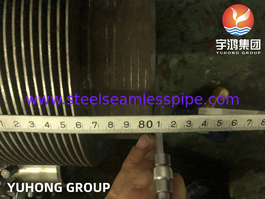 ASTM EN DIN ASTM A106 Gr.B A335 P5 P9 A312 TP304 317L Tabung sirip bertopeng