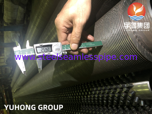 ASTM EN DIN ASTM A106 Gr.B A335 P5 P9 A312 TP304 317L Tabung sirip bertopeng