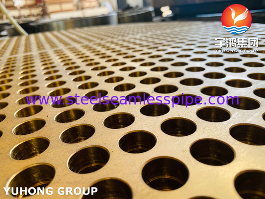 ASTM Baja Karbon Alloy Baja Tembaga Bagian Penukar Panas Lembar Tabung