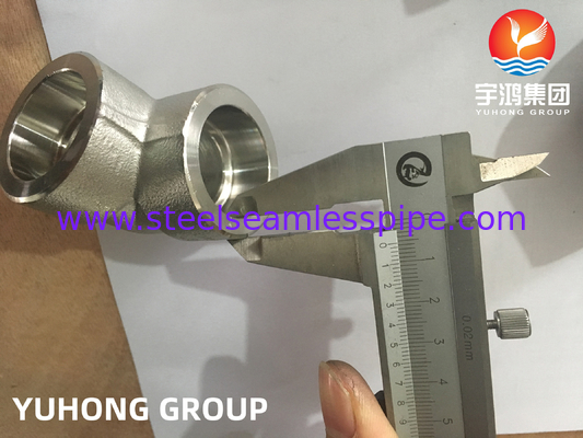 ASTM A182 F304 Baja tahan karat tempa Fitting 90 DEG.11