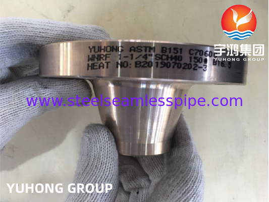 Flange paduan tembaga nikel ASTM B151 C70600 SORF WNFF B16.5 KLAS150