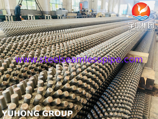 ASTM A335 P91 Pipe dengan Stainless Steel Studded Type Fin Tube Untuk Oven Minyak