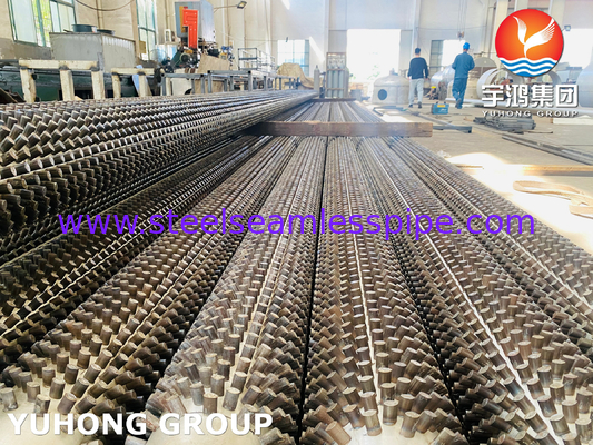 ASTM A335 P91 Pipe dengan Stainless Steel Studded Type Fin Tube Untuk Oven Minyak