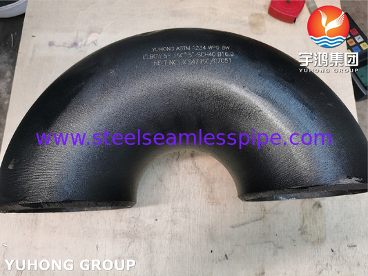 ASTM A234 WP9 CL1 90° ELBOW BW SR 5" SCH40 Fittings pipa tanpa jahitan