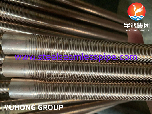 ASTM B111 UNS C70600 O61, Tembaga Nikel 90/10, Integral Low Fin Tube Untuk Kondensator