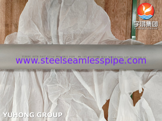 ASTM B407 UNS N08800 Incoloy 800 Nickel Alloy Seamless Pipe ABS Disetujui