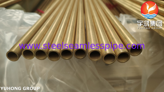 ASME SB111 C68700 Tabung Kuningan Tanpa Jahit untuk Desalinasi Air Laut
