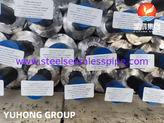 Asme Sa179 Steel Karbon Seamless Fined Tube Embedded Type Untuk pendingin udara