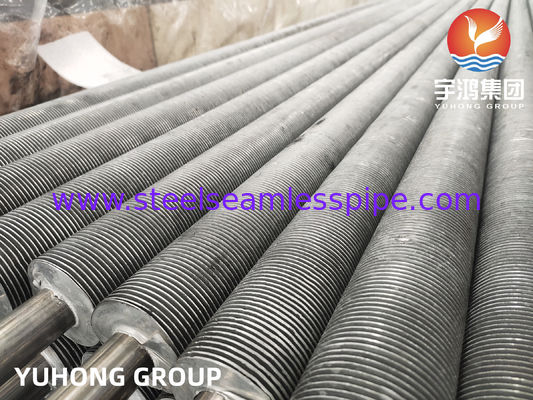 Tabung Aluminium Fined dengan tipe G/L/KL/HFW Fin dan tabung dasar OD khusus untuk transfer panas yang efisien