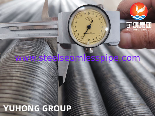 Tabung Fined yang disesuaikan dengan bahan Aluminium Fin dan tipe Multiple Fin untuk aplikasi penukar panas dan kondensor