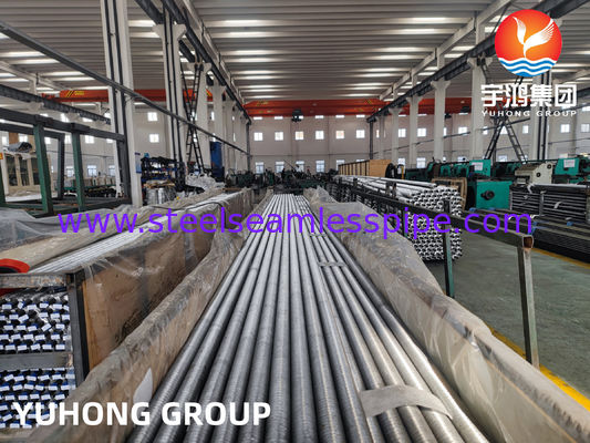 Tabung Fined yang disesuaikan dengan bahan Aluminium Fin dan tipe Multiple Fin untuk aplikasi penukar panas dan kondensor