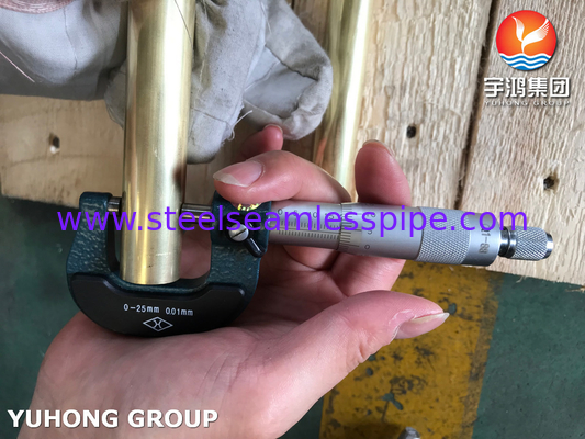 ASME SB111 C44300 Admiralty Brass Tube O61 Cold Finished untuk Exchanger Panas