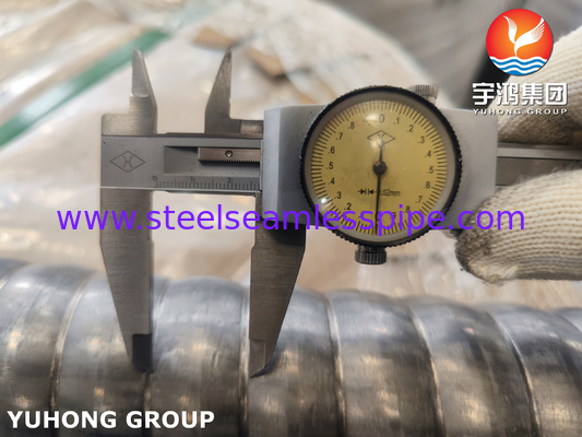 TP304 TP304L TP316 TP316L tabung sirip bergelombang dari stainless steel untuk perangkat prapanas