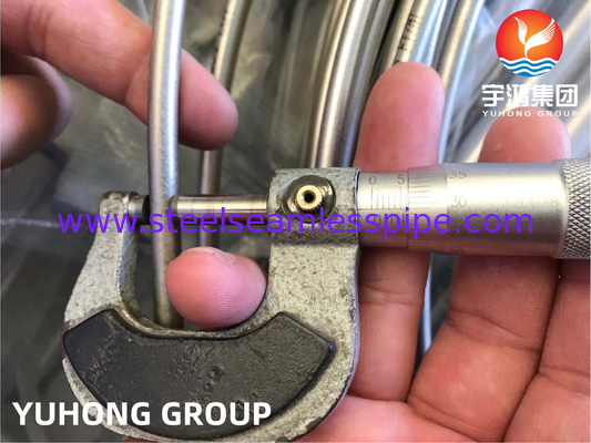 ASTM A269 TP316L Stainless Steel Coiled Tube Bright Annealed untuk Injeksi Kimia