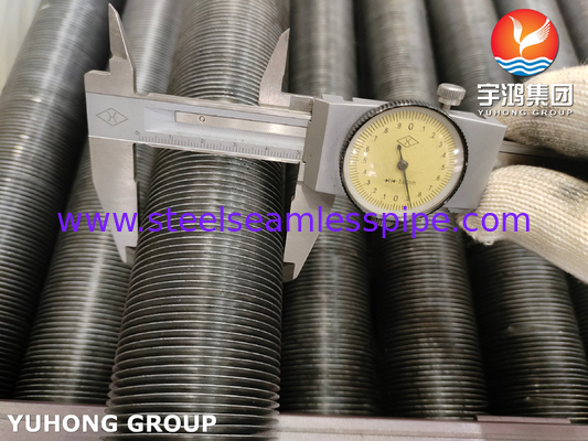 Tabung G Tipe Fin yang tertanam ASME SA210 Gr.A1 Tabung Tanpa Jajar Dengan Aluminium Al1060