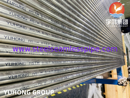 ASME SB167 N06600 Nikel Kromium Logam Besi tabung tanpa jahitan untuk aplikasi petrokimia