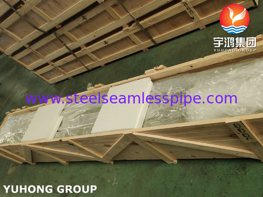 ASME SB111 C68700 Aluminium Brass Seamless Tube O61 untuk Heat Exchanger Tube Bundle