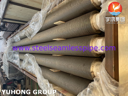 ASTM A376 TP347H S34709 Tabung Sirip Spiral Dilas Frekuensi Tinggi Baja Tahan Karat