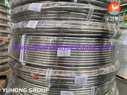 ASTM A269 TP316/316L Tabung Kumparan Penukar Panas Stainless Steel Terang Anil