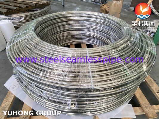 ASTM A269 TP316/316L Tabung Kumparan Penukar Panas Stainless Steel Terang Anil