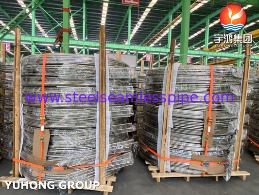 ASTM A269 TP316/316L Tabung Kumparan Penukar Panas Stainless Steel Terang Anil