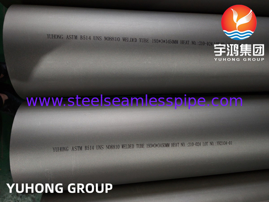 ASME SB514 Incoloy 800H Weld Tube baja paduan nikel-besi-kromium untuk layanan korosif umum