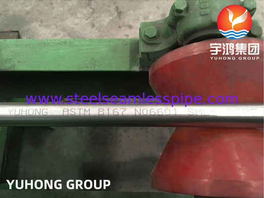 ASME B167 Nickel Alloy 601 Seamless Tube Corrosion Resistant Untuk Penukar Panas