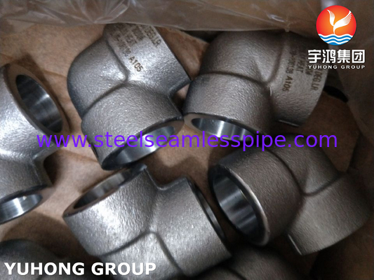 ASTM A105 Fittings Carbon Steel Socket Weld 90Deg LR Elbows 3000LBS ASME B16.11