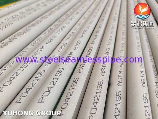 ASTM A269 TP304 Stainless Steel Seamless Tube Tubi yang Diiris dan Diiris