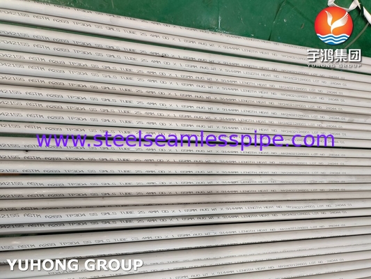 ASTM A269 TP304 Stainless Steel Seamless Tube Tubi yang Diiris dan Diiris