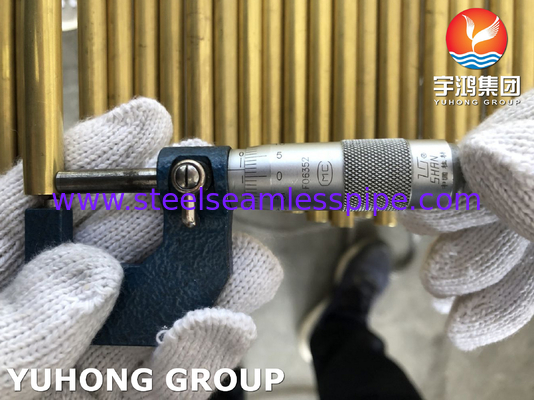 ASTM B111 C68700 Tabung Kuningan Aluminium Tabung Alloy Tembaga EN 10204/3.1B