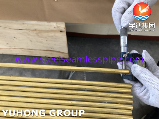 ASTM B111 C68700 Tabung Kuningan Aluminium Tabung Alloy Tembaga EN 10204/3.1B
