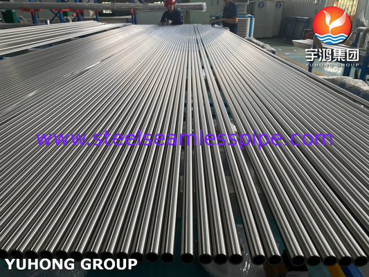ASTM A249 TP304 1.4301 Tabung las baja tahan karat berwarna cerah untuk penukar panas