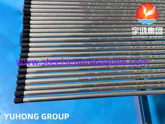 ASTM A213 TP316L Tabung Instrumentasi Tabung Anil Terang Stainless Steel