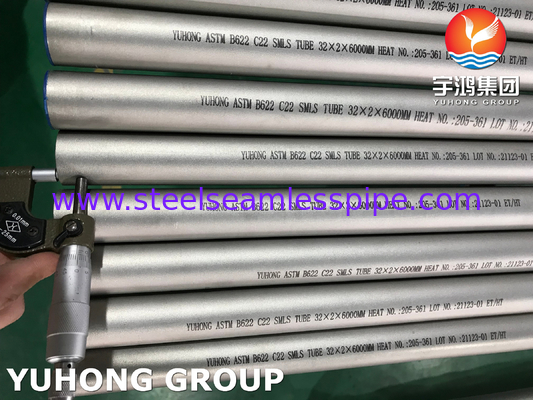 ASTM B622 / ASME SB622 Hastelloy C-22 ((UNS N6022, 2.4602)) Tabung tanpa jahitan