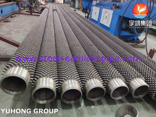Baja paduan ASTM A213, ASME SA213 T9 tabung sirip bertulang untuk tungku uap
