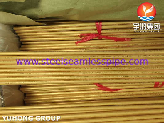 Aluminium Kuningan ASTM B111 C68700 Tahan Korosi Tabung Mulus