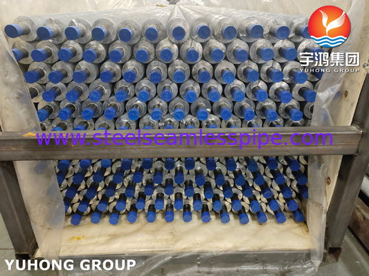 Pipa penukar panas, jenis yang diekstrusi, ASTM A213 TP304 dengan Aluninum 6063