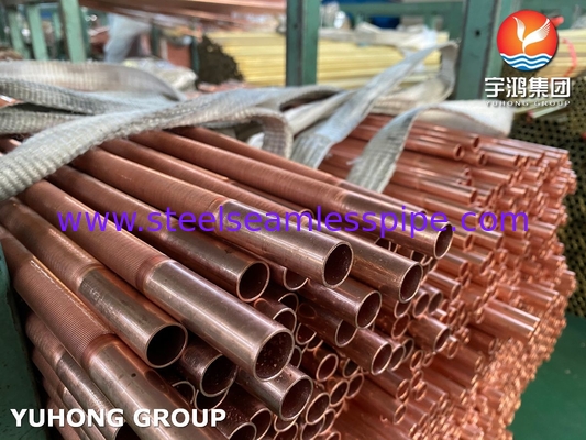 B111 C70600 Low Fin Tube Copper Nickel Alloy Air Cooler Untuk Penukar Panas
