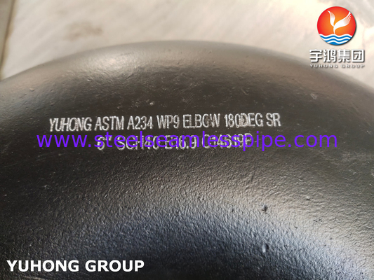 Fitting Buttweld Baja Alloy ASTM A234 WP9 180 derajat SR Elbow B16.9