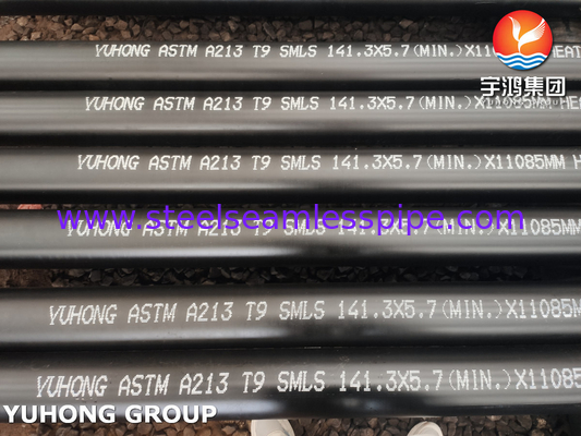 ASME SA213 T9 T11 T22 T91 tabung tanpa jahitan baja paduan untuk tabung tungku yang dibakar