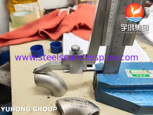ASTM A403 WP310S-S Baja tahan karat 90 derajat Radius panjang siku