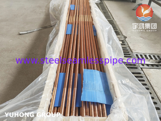 C12200 Integral Low Fined Tube Copper Alloy Fin Tube Untuk Evaporator