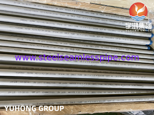 ASTM A213 TP304 Stainless Steel Seamless Heat Exchanger dan Tabung Tungku