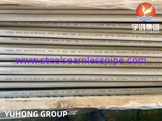 ASTM A213 TP304 Stainless Steel Seamless Heat Exchanger dan Tabung Tungku