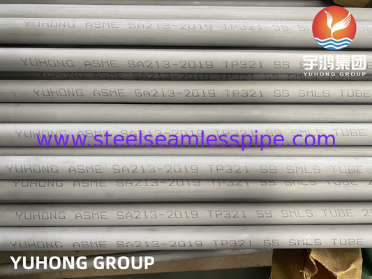 ASTM A213 TP321 Stainless Steel Seamless Heat Exchanger dan Superheater Tubes