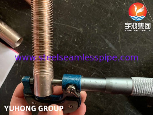 10-38mm Diameter Low Fined Copper Nickel Alloy Tubes Untuk Transfer Panas yang Efektif