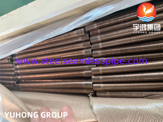 10-38mm Diameter Low Fined Copper Nickel Alloy Tubes Untuk Transfer Panas yang Efektif