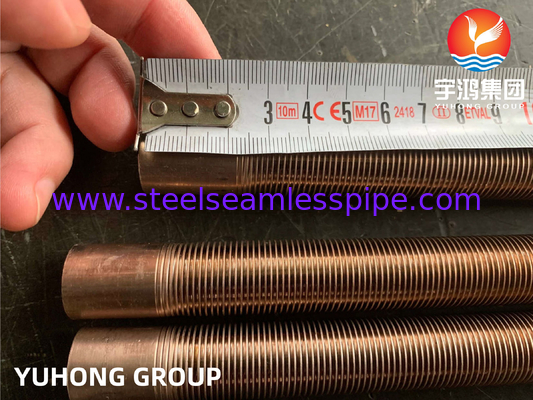 10-38mm Diameter Low Fined Copper Nickel Alloy Tubes Untuk Transfer Panas yang Efektif