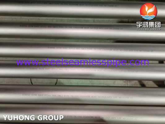 ASTM B407 Alloy 800 Nikel Alloy Tube Untuk Boiler Heat Exchanger Tube Bundle